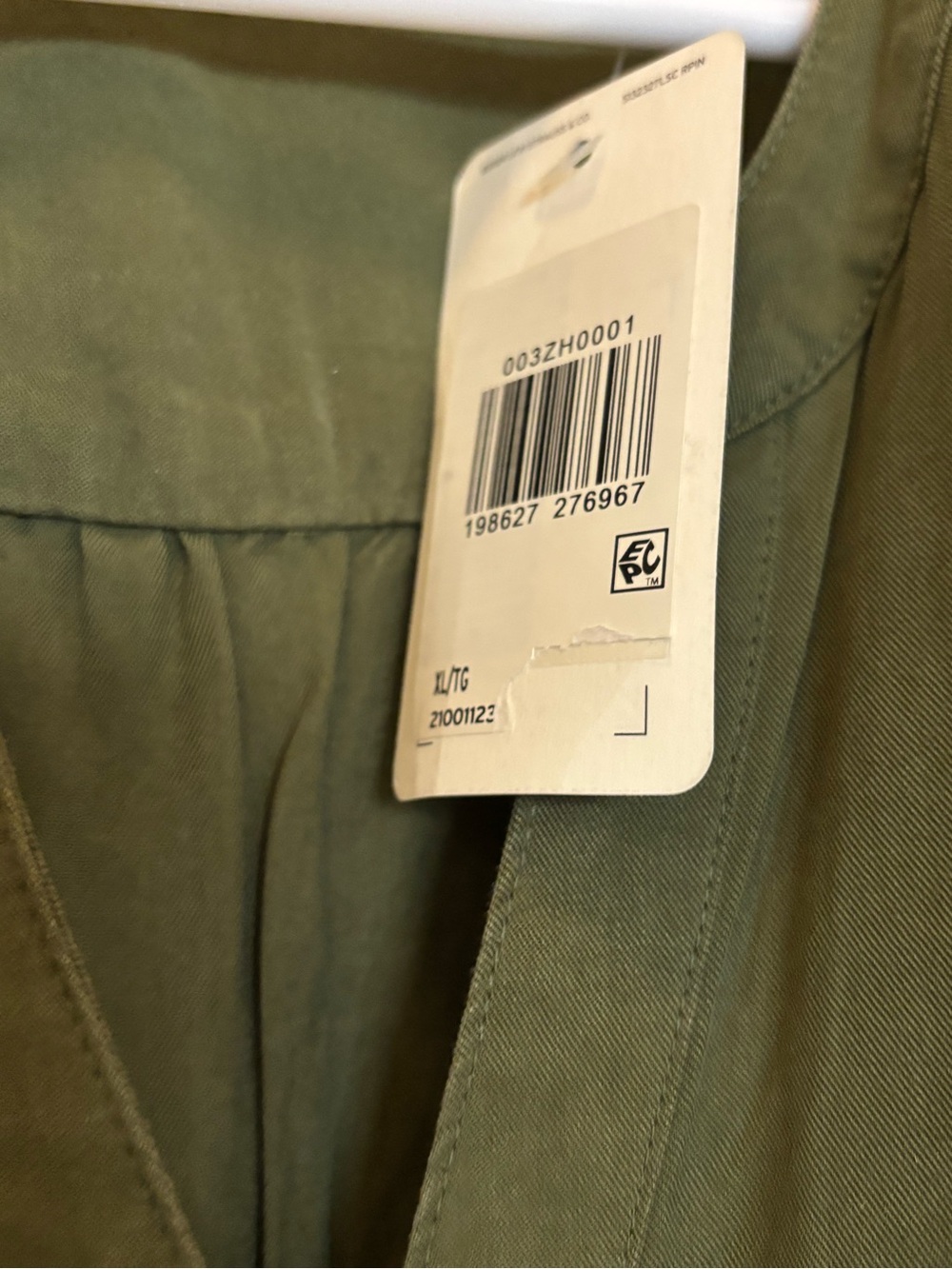 Levi's Olive Green Sleeveless Button-Down Maxi Dress - Picture 3 of 4